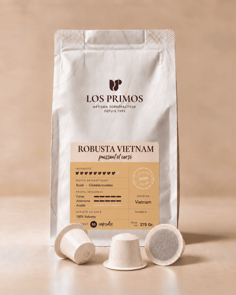 Sac de capsules de café Robusta - Vietnam Los primos